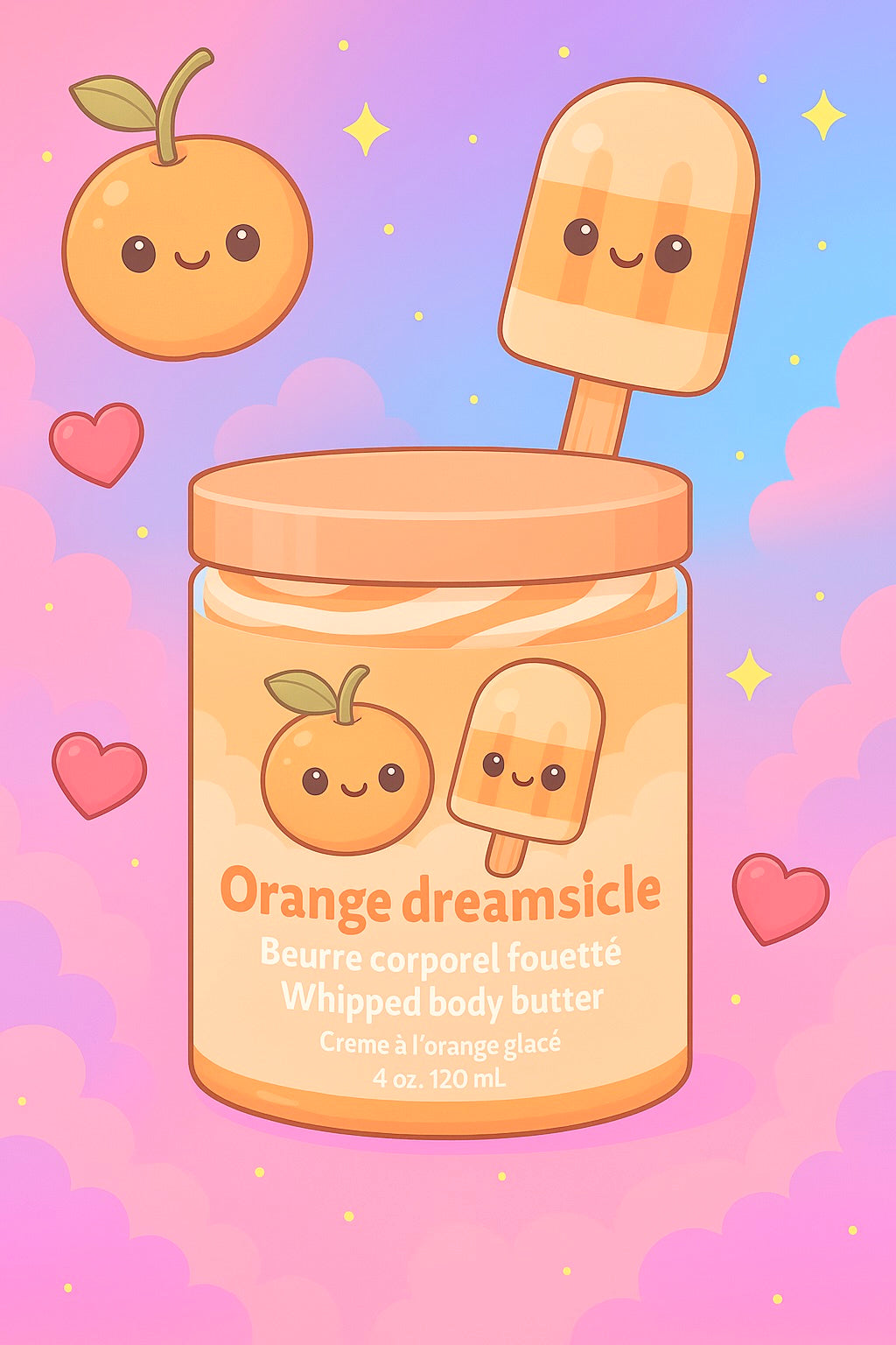 Beurre Corporel Fouetté 4oz - Orange Dreamsicle