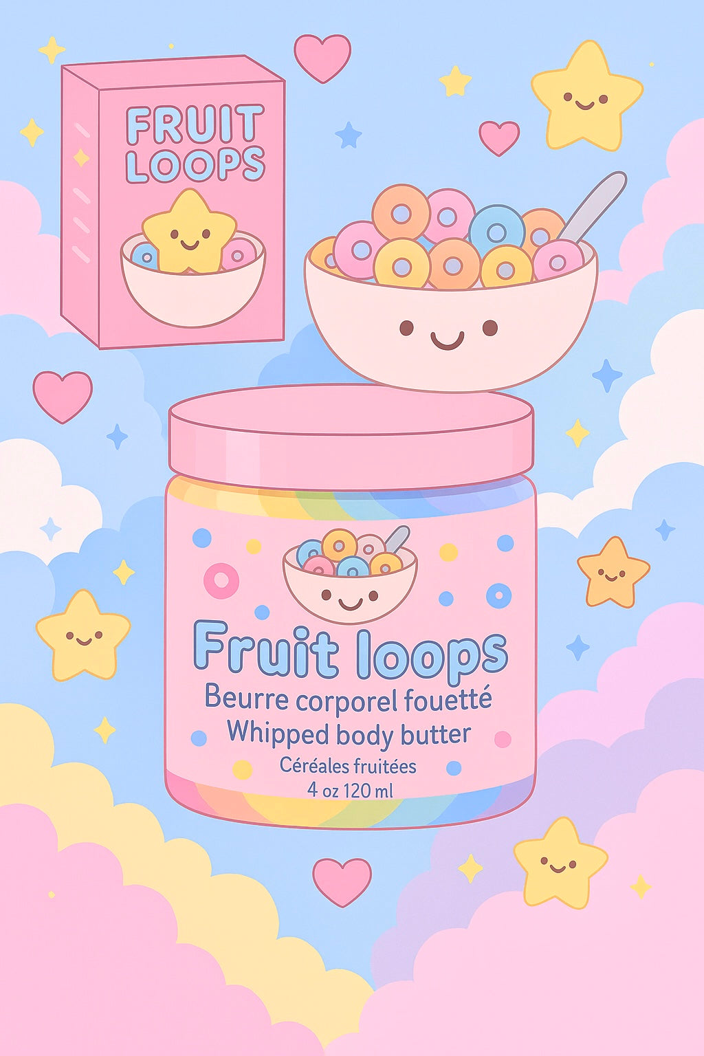 Beurre Corporel Fouetté 4oz - Fruit Loops